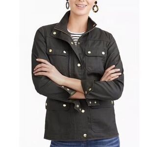 J CREW MILITARY RESIN WOMENS JACKET SIZE SMALL
